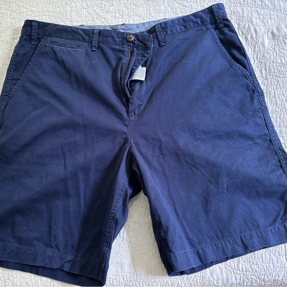 Ralph Lauren Navy Blue Flat Front Shorts